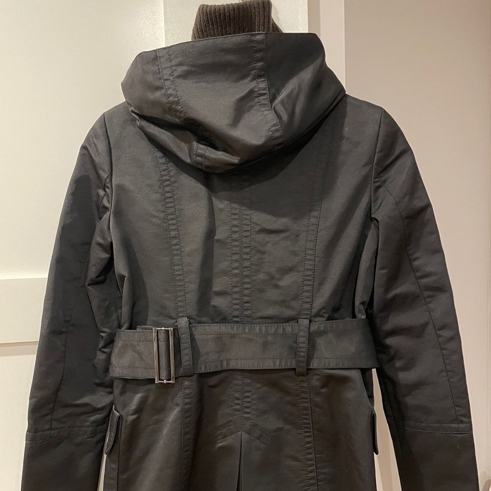 Zara Basic Black Zippered Winter Jacket - Size S - image 4